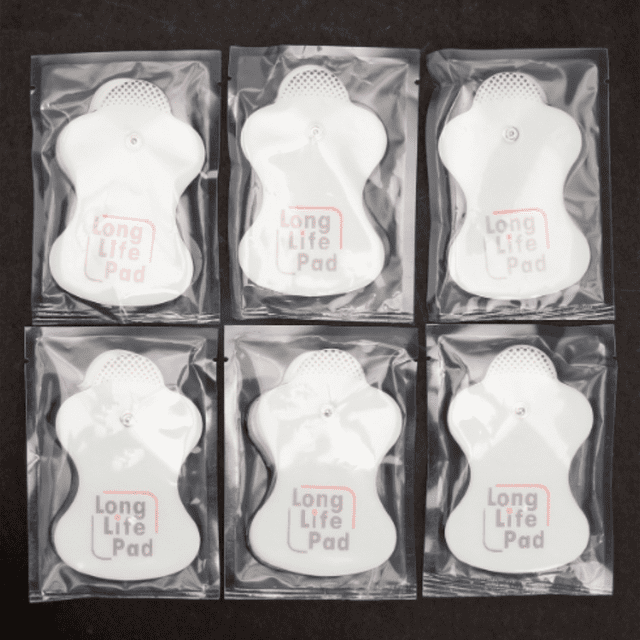 Lot de 12 (6 Paires) Tampons de Remplacement Universels pour Machine TENS - Patchs d'Électrode Blancs Auto-Adhésifs Réutilisables avec Bouton de 2,2 mm, Compatibles avec Omron