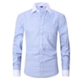 thumbnail image 3 of TANSILING Men's French Cuff Dress Shirt with Cufflinks, S-3XL, 3 of 6