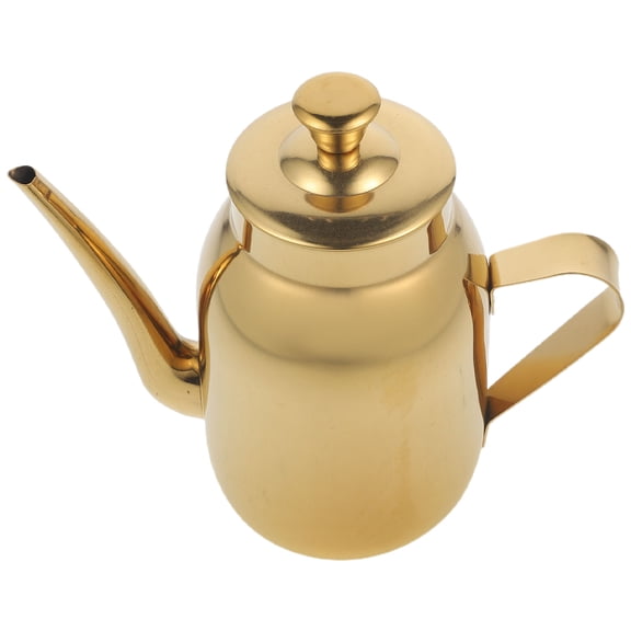 Stainless Steel Oil Pot Oil Container Grease Storage Can Vinegar Dispenser Kettle