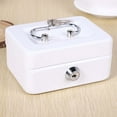 thumbnail image 1 of Metal Cash Box with Money Tray Lock Box, Mini Money Saving Organizer for Household Cash Management, Portable Money Storage Safe for Car, 1 of 7