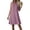 Purple, variant on TAGOLD Womens Sleeveless V-Neck Knee-High Dress Zip Solid Color Short Dress For Summer Daily Use