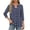 Blue, variant on 3/4 Length Sleeve Womens Tops Casual Polka V-neck Solid Color Trendy Loose Fit T Shirts——Brown∣2XL