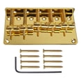 thumbnail image 2 of Puente de Silla para Bajo Electrico Accesorio Parte Reemplazale con 8 Tornillo Dorado CUTICAT Puente de 5 cuerdas de sillín, 2 of 8