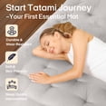 thumbnail image 4 of Syrinx Japanese Futon Mattress – Twin Size（75"x39"）, Foldable & Rollable Floor Bed, Soft, Comfortable, Water-Resistant, Perfect for Guests and Small Spaces, Easy Storage, 4 of 7