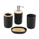 thumbnail image 2 of Juego de 4 Accesorios de Baño Macarena Jabón Multiusos Decoración Moderna Negro, 2 of 8