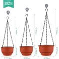 thumbnail image 4 of Plastic Hanging Planter Self Watering Basket with Detachable Base 9 Inch Mint Green Set of 2 and Wall Planter Pots Outdoor Use Plastic 8.5 Inch Green Set of 2, 4 of 7