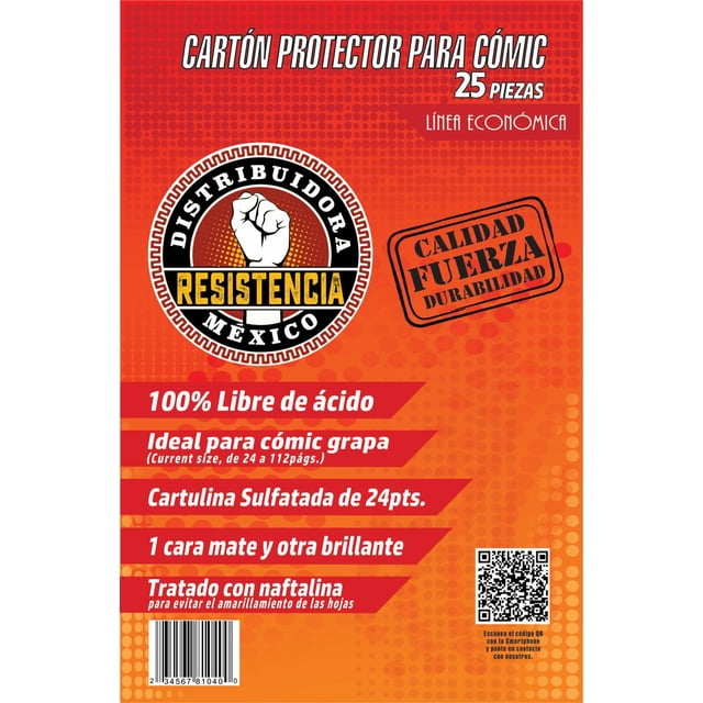 Cartón protector para comic (25 piezas)