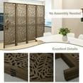 thumbnail image 5 of Fionafurn 4 Panel Room Divider,Carved Lacquer Privacy Screens, 67in(H) Brown Water Paint, 5 of 11