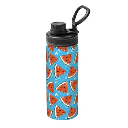 

Hirioo Cartoon Watermelon for 18oz Sports Insulated Kettle for Gym Hiking Camping Running Mountain Bike Outdoor Sports