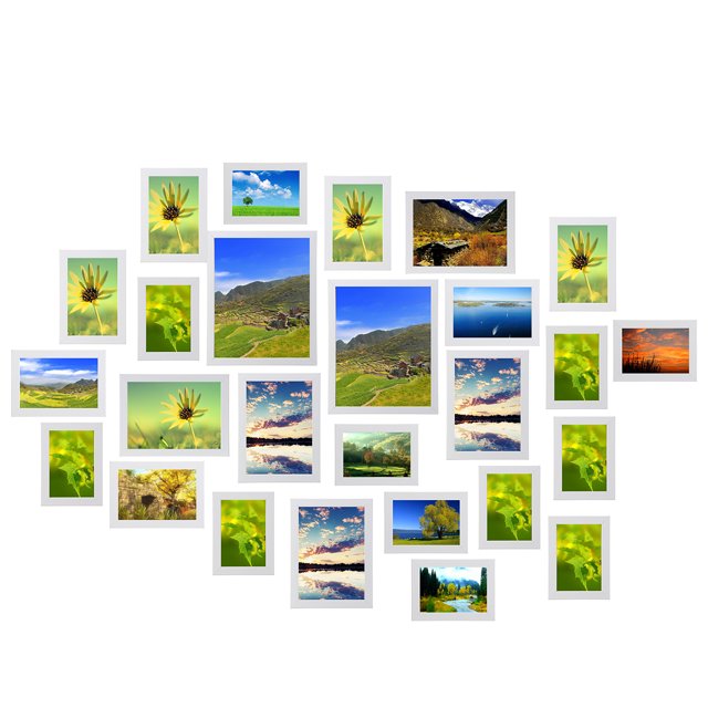 26in1 Large Multi Picture Frame Collage Wall Hanging Family Photo Holder Decor