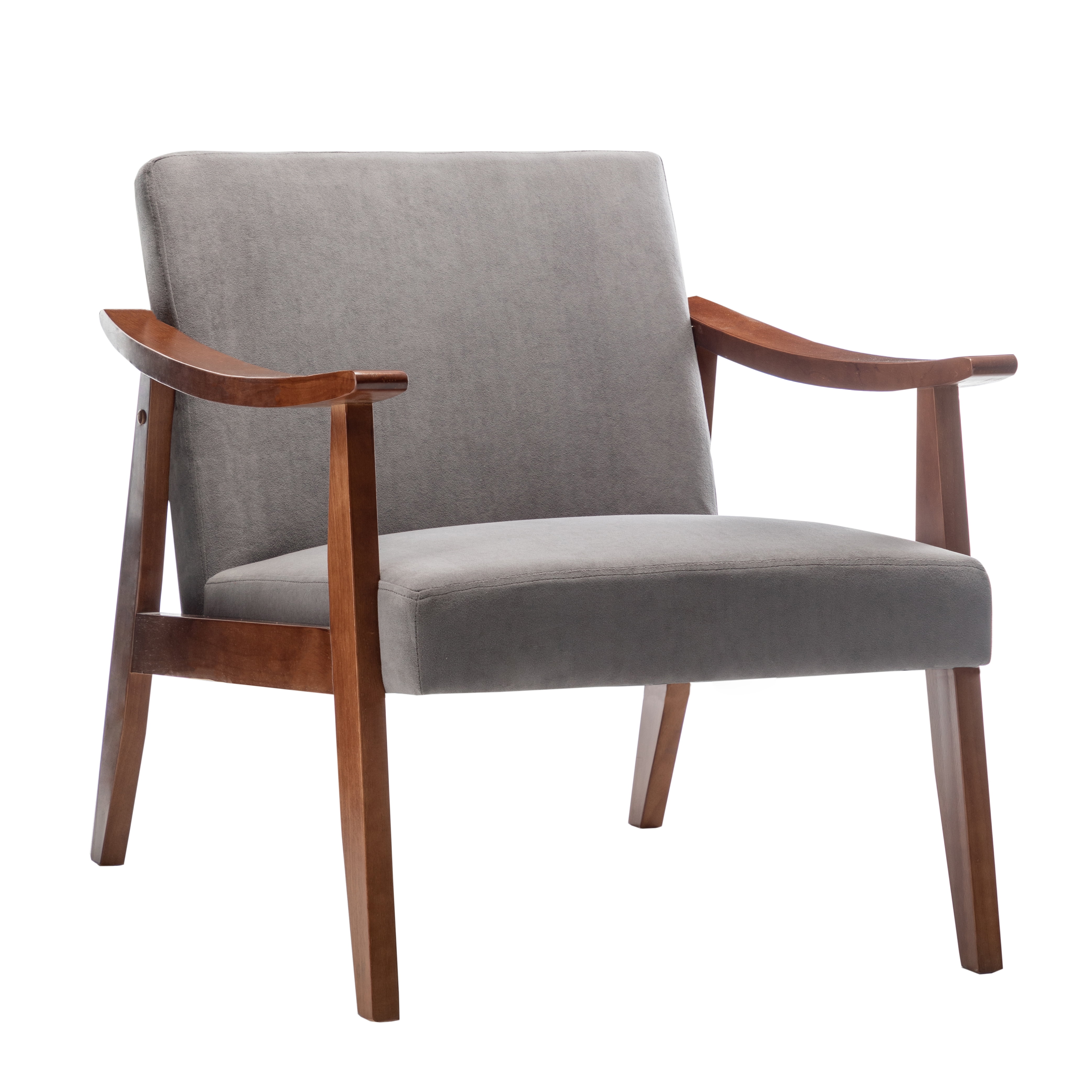 US Pride Furniture Gopal 27.2" Wide Velvet Accent Chair, Grey