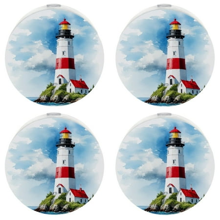 

Night Light Plug into Wall for Kids & Adults，Watercolor Lighthouse Sensor Small Dusk to Dawn Night Light for Room Bedroom Bathroom Hallway Kitchen