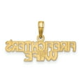 thumbnail image 4 of 14k Yellow Gold FIREFIGHTER'S WIFE Charm Pendant, 4 of 4