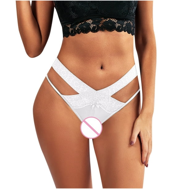 Womens Sexy Underwear with Hole Women 3 Pcs Panties Low Waist