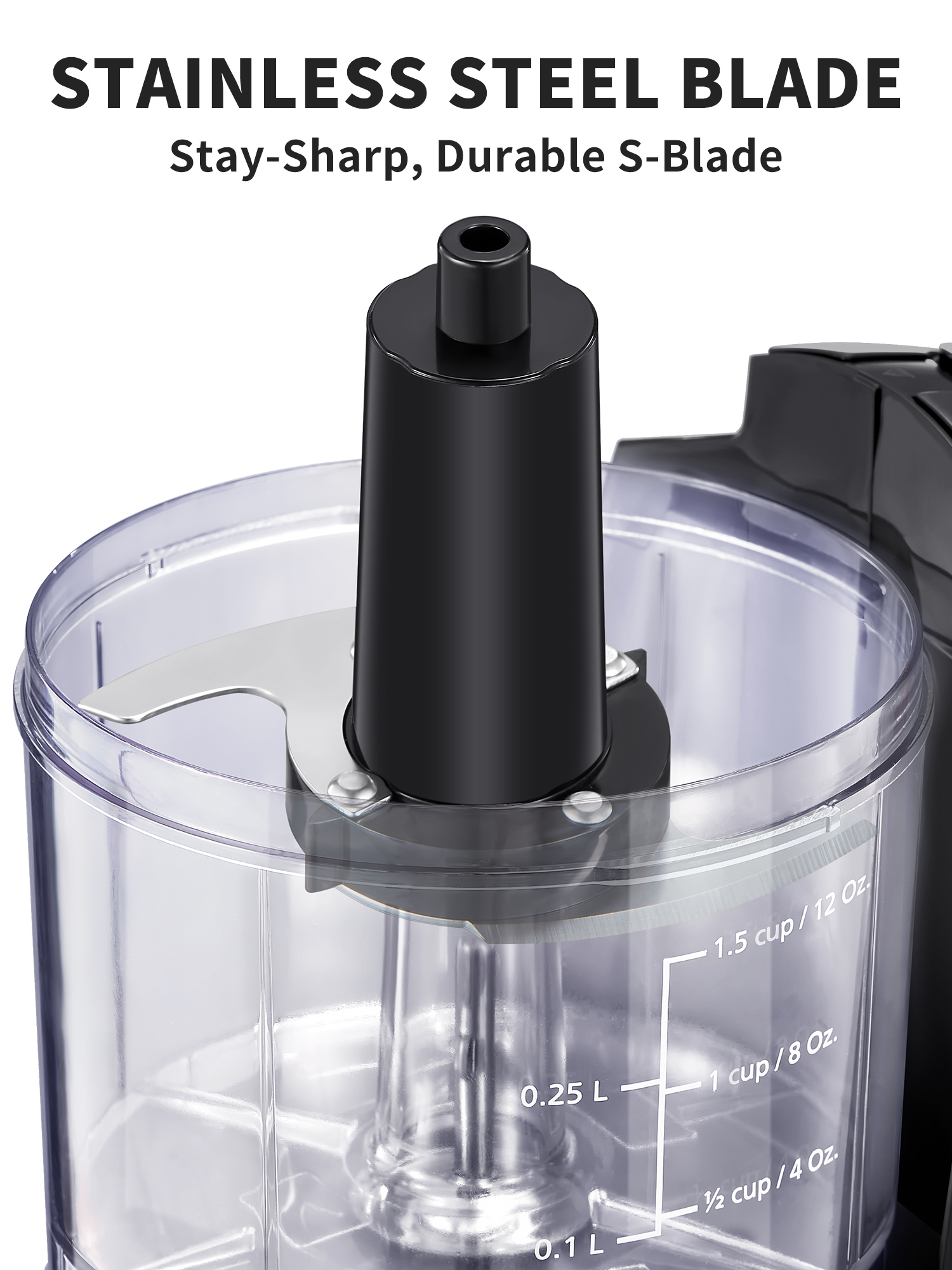 Reemix Mini Food Chopper, 350ml Electric Processor, Black photo 6