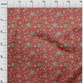 thumbnail image 3 of oneOone Polyester Spandex Red Fabric Floral Quilting Supplies Print Sewing Fabric By The Yard 56 Inch Wide, 3 of 5