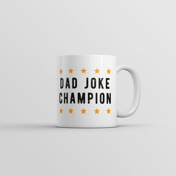 Dad Joke Champion Mug Funny Fathers Day Novelty Coffee Cup