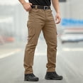 thumbnail image 6 of USNSM Cargo Pants for Men, Mens Work Pants Stretch Waist Ripstop Outdoor Workwear Pants Waterproof Hiking Pant with Multi Pockets Brown XL, 6 of 9