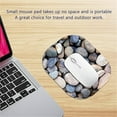 thumbnail image 6 of Mouse Pad, Mini Mousepad, Marble Mouse Pads, Mouse Pads for Desk Office Laptop Round Mouse Pad Computer Mouse Pad with Non-Slip Base Small Mousepad 6×7 inches (Stone), 6 of 6