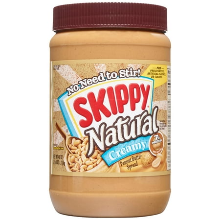 Skippy Natural Creamy Peanut Butter, 40 oz