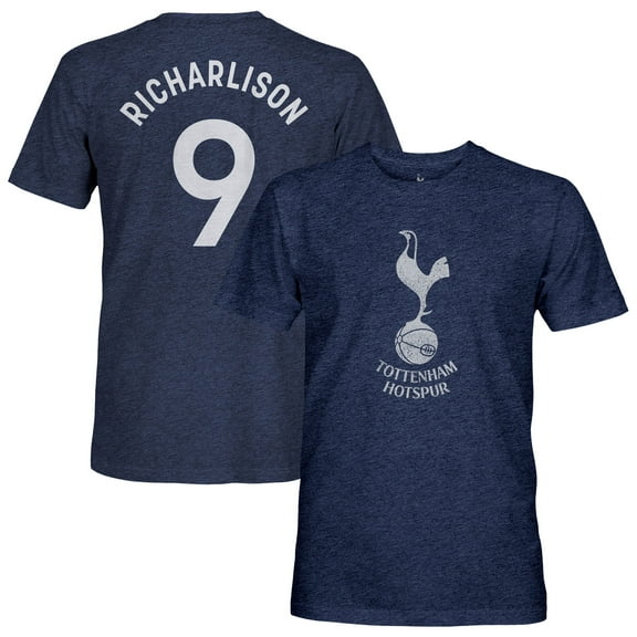 Men's 1863FC Richarlison Heather Navy Tottenham Hotspur Player Name & Number Twisted Tri-Blend Slub T-Shirt