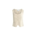 thumbnail image 4 of Sofia Jeans Women's Linen Blend Fitted Vest, Sizes XS-XXXL, 4 of 4
