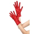 thumbnail image 4 of INSPIRE CHIC Women's Sequin Wrise Gloves Female Full Finger Sparkly Dance Sleeves for Female Party Banquet Costume Prom Dress Red, 4 of 5