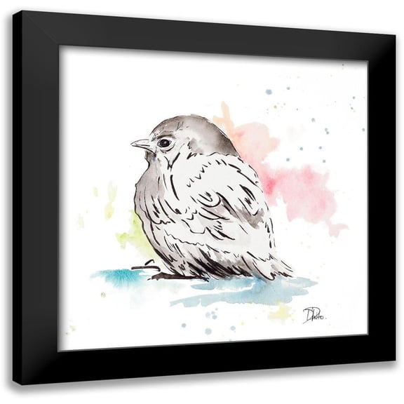Pinto, Patricia 12x12 Black Modern Framed Museum Art Print Titled - Bird Sketch I