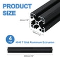 thumbnail image 2 of 4PCS T Slot 4040 Aluminum Extrusion, 400mm European Standard Anodized Linear Rail Profile for 3D Printer Parts CNC DIY Projects, Black, 2 of 5