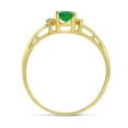 thumbnail image 6 of 10k Yellow Gold Oval Emerald And Diamond Ring, 6 of 8