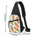 thumbnail image 4 of Disketp Sling Backpack,Multipurpose Crossbody Shoulder Bag Travel Hiking Daypack-Cartoon Carrot, 4 of 6