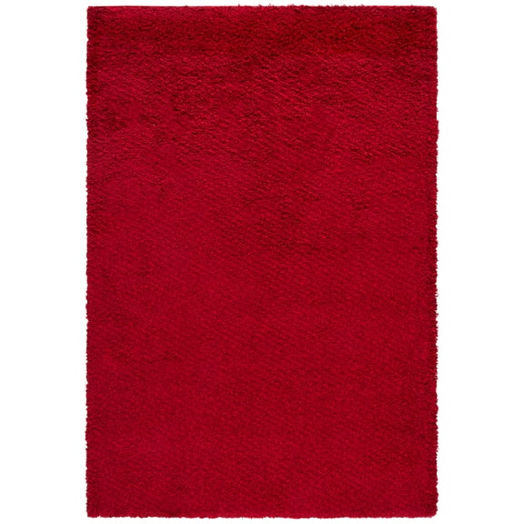 SAFAVIEH California Plush Solid Shag Area Rug, Red, 6'7" x 9'6"