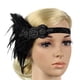 thumbnail image 2 of Diadema de los años 20, estilo Gran Gatsby, estilo Flapper, con plumas, para baile de graduación Negro, 2 of 8