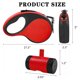 thumbnail image 3 of Correa retráctil WEIHJMXG para perros 26 pies con dispensador de bolsas y linterna color rojo, 3 of 5
