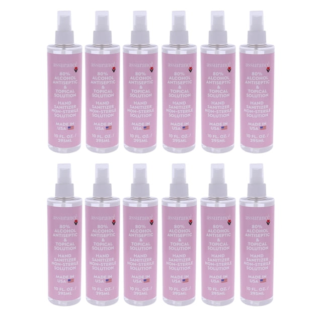 Solución desinfectante de manos Assurance Alcohol en gel 10 oz Paquete de 12