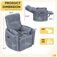 thumbnail image 5 of Furmax 360° Swivel Recliner Power Massage Rocker Chair Adult Glider Rocker with 2 Comfy Pillows for Nursery,Corduroy Gray, 5 of 7