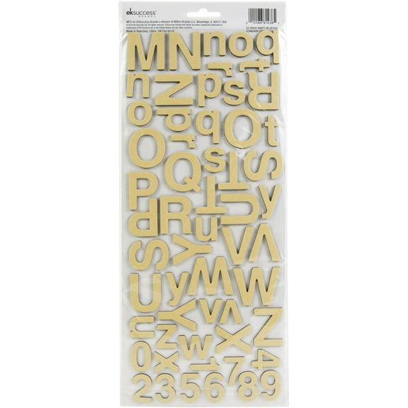 Sticko Alphabet Stickers 110/Pkg-Kraft
