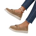 thumbnail image 4 of Willtoo Women's Orthopedic Loafers with Chain Decor Dressy Slip On Casual Walking Shoes Round Toe Non-Slip Comfortable Fashion Sneakers, 4 of 5