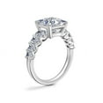thumbnail image 3 of 1.70 T.C.W Princess Shape Natural Diamond Latest Design Solitaire with Accents Wedding Ring for Ladies Solid 14K White Gold Size 8, 3 of 8