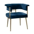 thumbnail image 3 of Silver Orchid  West Velvet Upholstered Chair Navy, 3 of 5