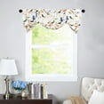 thumbnail image 6 of VOGOL Blue Printed Bird Short Curtain, Tie Up Valances for Cafe Bathroom, 52x18 inches, One Piece, Rod Pocket, 6 of 7