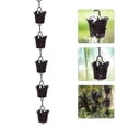 thumbnail image 1 of WEUVEB Gutter Rain Chain Rain Chain Fittings Black 1Pack Metal Drainage Solution, 1 of 8