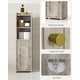 thumbnail image 4 of Gabinete de almacenamiento para baño, gabinete de piso de esquina con puertas y estante ajustable, gabinete estrecho para papel higiénico, organizador de baño para espacios pequeños, 4 of 8