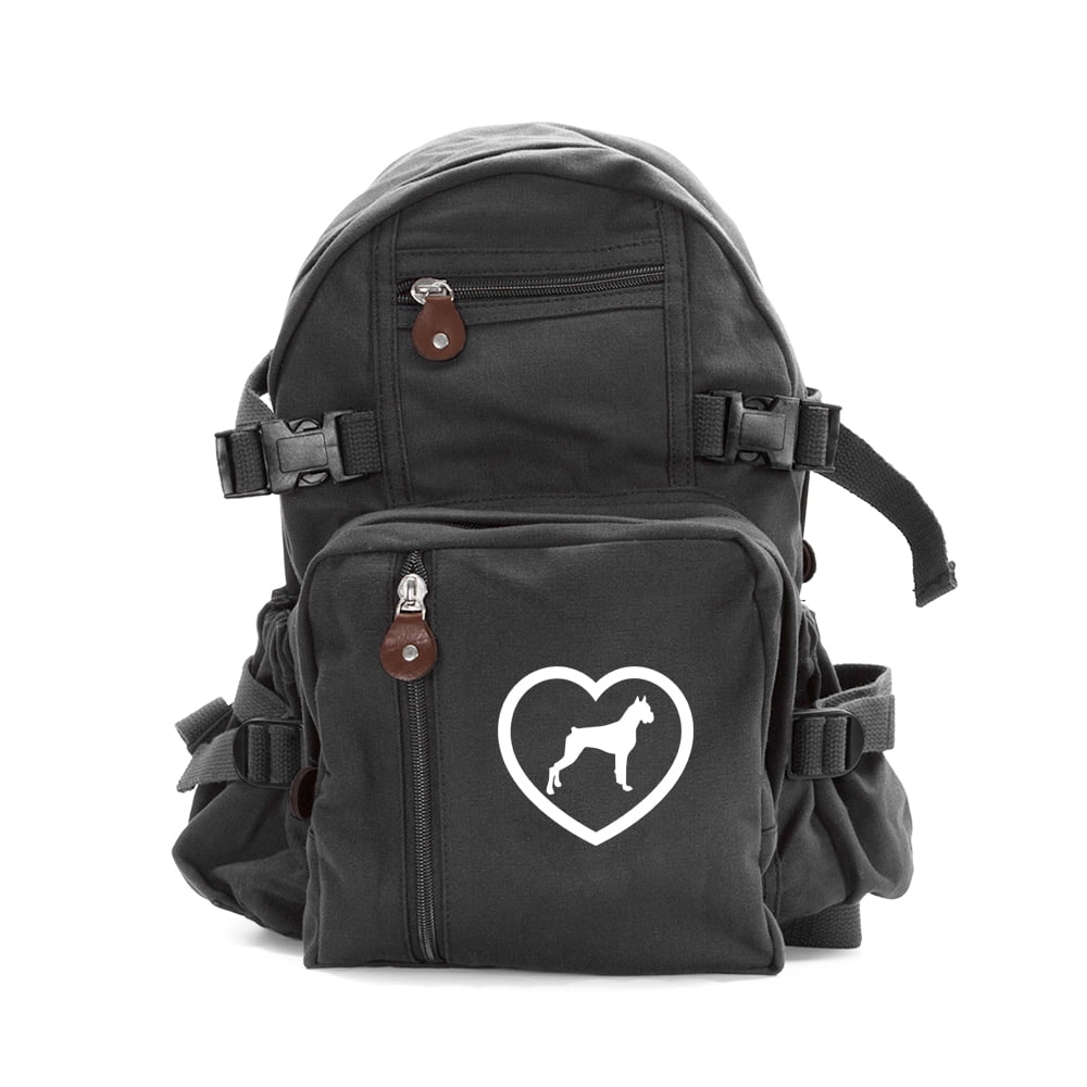 Boxer Heavyweight Canvas Backpack Bag in Black, Small