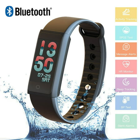 Fitness Tracker Watch Smart Band Bracelet Heart Rate Blood Oxygen Pressure Monitor Bluetooth WristBand Activity Trackers App: