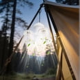 thumbnail image 6 of Camping Fan with LED Light, Solar and USB Rechargeable, Portable Hanging Tent Fan Lamp, Foldable Blades, Quiet for Outdoor and Home, 6 of 6