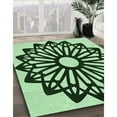 thumbnail image 3 of Ahgly Company Machine Washable Indoor Rectangle Transitional Dark Forest Green Area Rugs, 2' x 4', 3 of 7