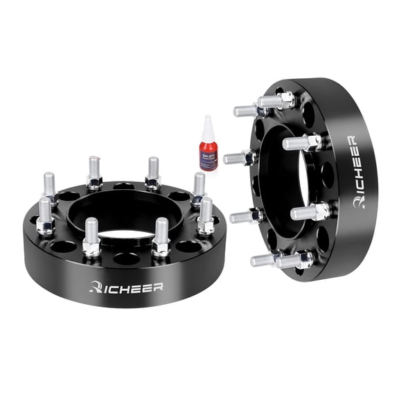 Richeer 2PCS 8x170 Hubcentric Wheel Spacers for 2005-2025 F250 F350 Super Duty, 2 inch 8x170mm Wheel Spacer with 14x1.5 Studs & 125mm Center Bore
