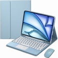 thumbnail image 1 of Funda con teclado táctil para iPad Air de 11 pulgadas M3 (2025) / M2 (2024), iPad Air 5ta (2022) / Air 4ta generación (2020) de 10,9 pulgadas, con mouse - Teclado Bluetooth táctil magnéticamente, 1 of 8
