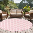 thumbnail image 4 of Pink Morocco Round Area Rug 8Ft Washable Large Circle Rugs for Living Room Dorm, Geometric Moroccan National Abstract Art Non-Slip Carpet Floor Mats Indoor Outdoor Carpet Runner Aesthetic Home Decor, 4 of 8
